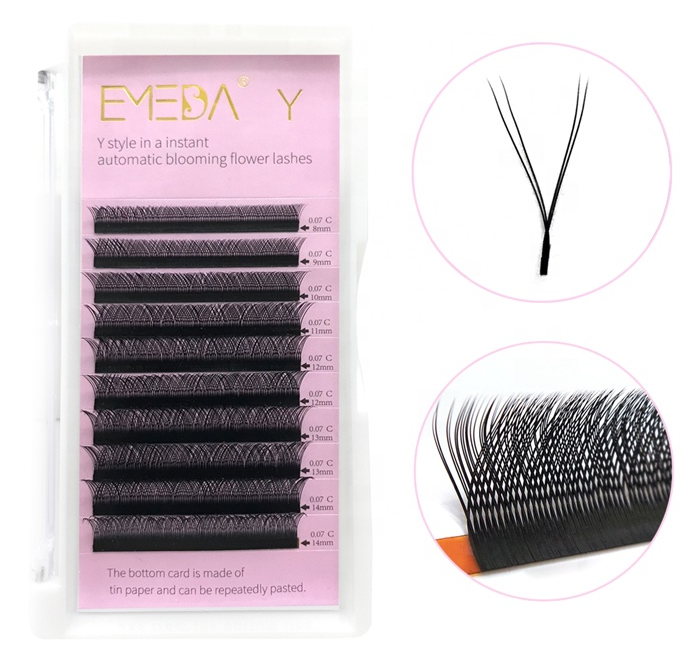 EMEDA Fluffy YY Lashes Extensions Wholesale with Private Label-YZZ